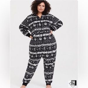 Disney The Nightmare Before Christmas Black Fair Isle Sleep Onesie